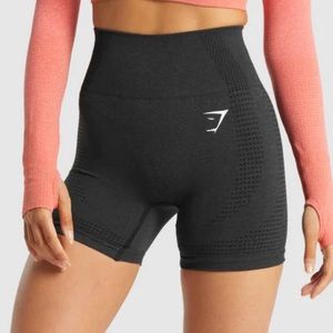 NEW Gymshark Vital Seamless 2.0 Shorts - Black Marl